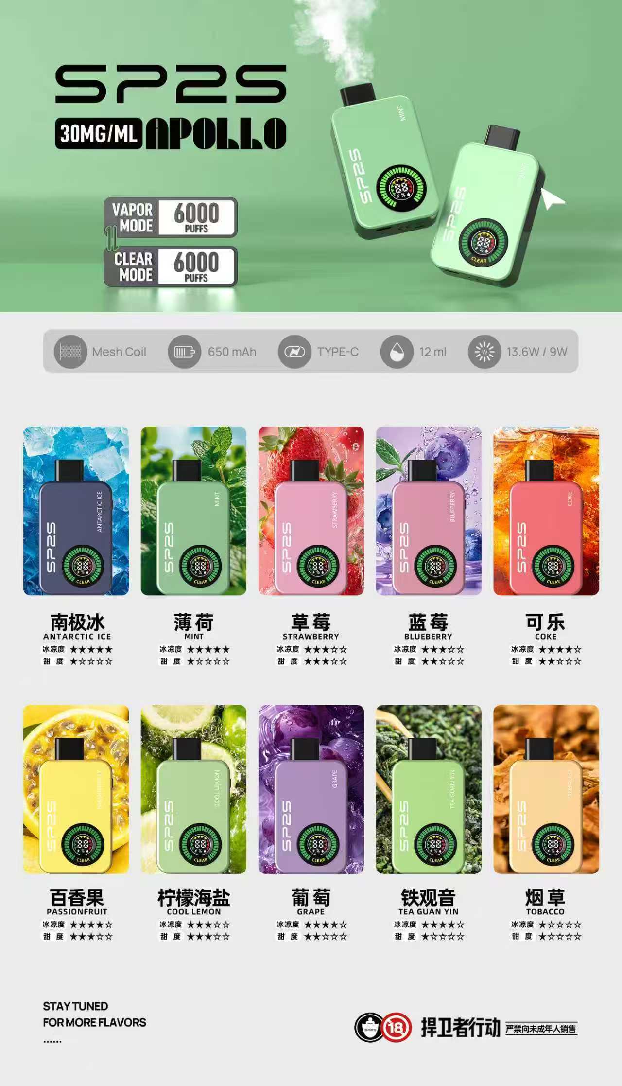 SP2S 新款電子煙12000口 正品現貨 拋棄式電子煙購買